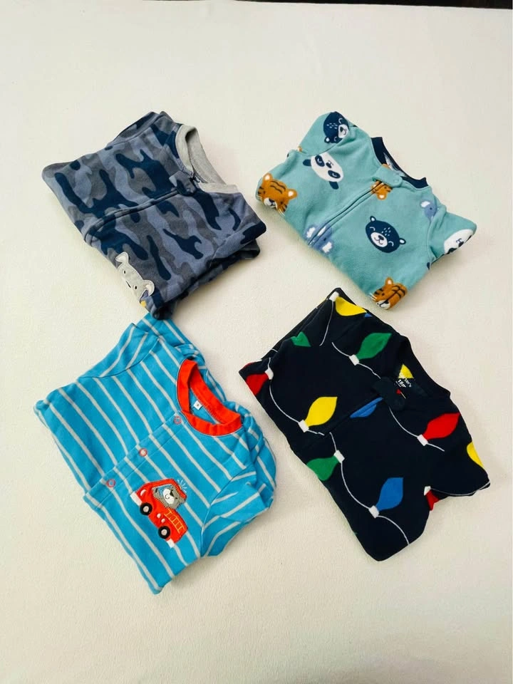 18m Carter's Baby Fleece Footed Sleepers Pajamas Lot of 4 - photo 2