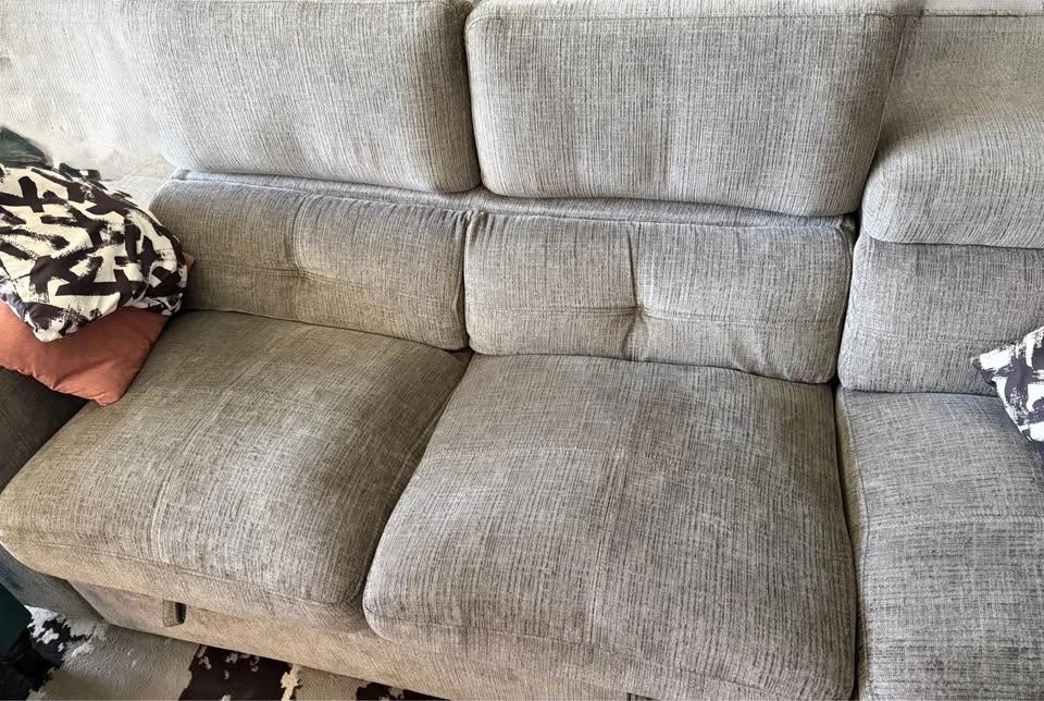 Grey Fabric Sectional Sofa with Pull-Out Bed - photo 4