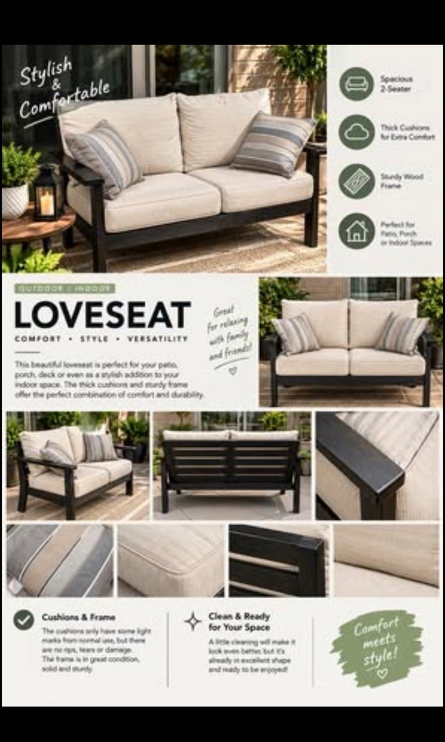 Patio Loveseat 2 Seater