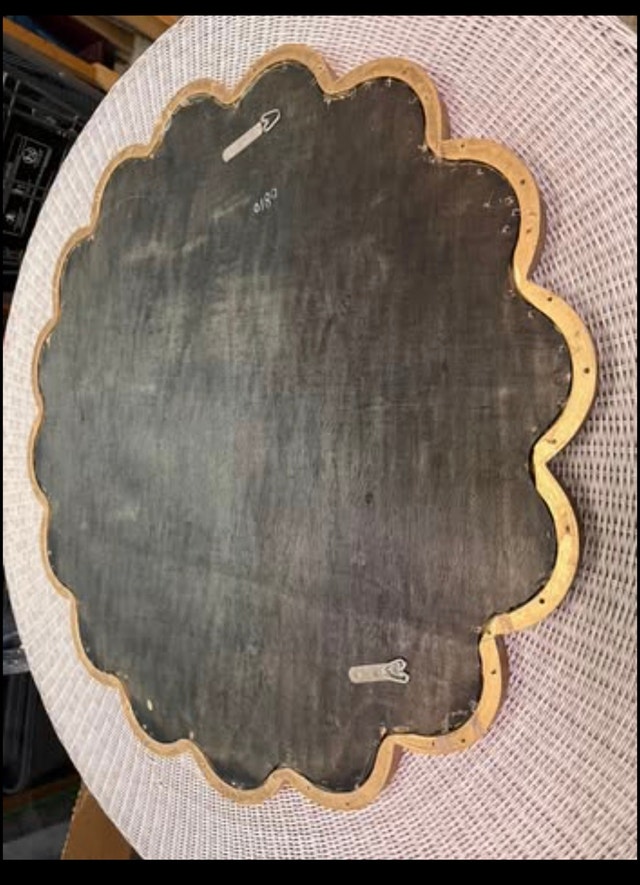 Large 35” Gold Decorative Wall Mirror – Elegant Statement Piece - photo 5