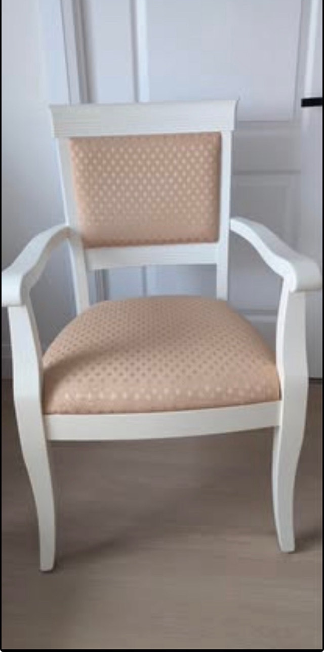 Armchair / Entryway Chair – White & Beige - photo 3