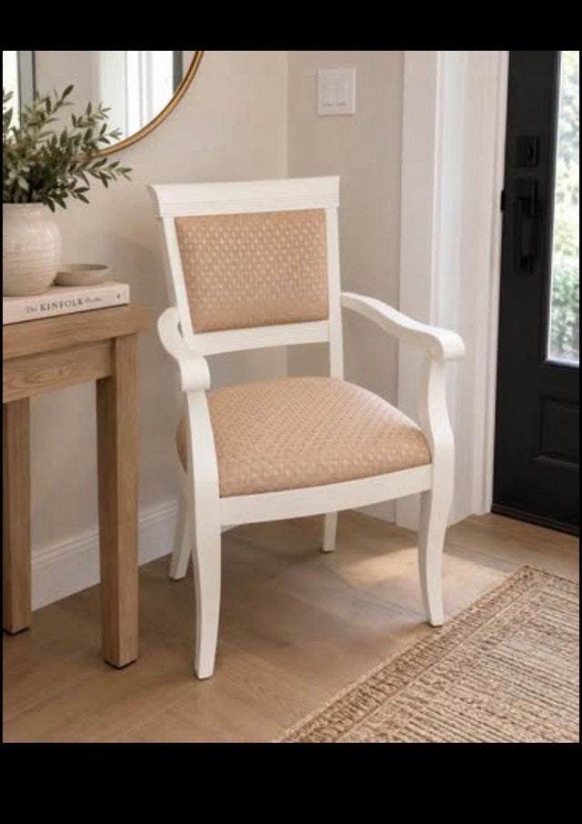 Armchair / Entryway Chair – White & Beige - photo 5