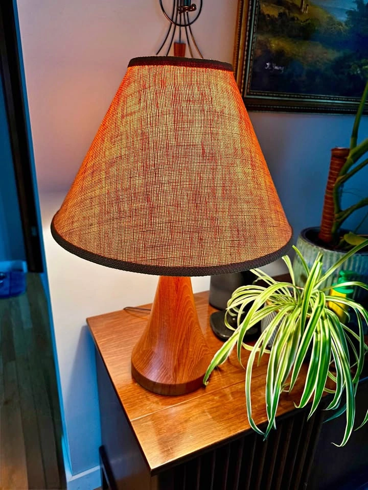 Vintage Mid Century Modern Teak Lamp