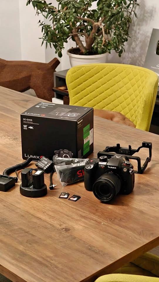 Panasonic GH5s with 12-60 lens and lots of accessories