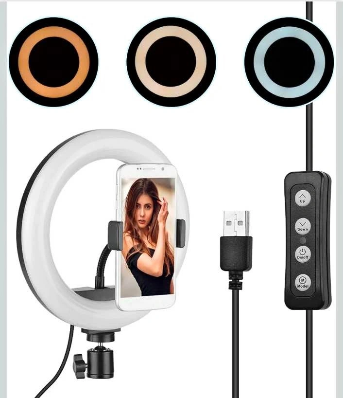 10 Inch LED Ring Light with Dimmable Color Modes