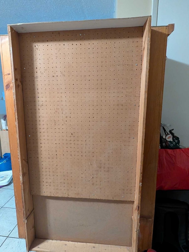 Rustic Wooden Cupboard on Wheels