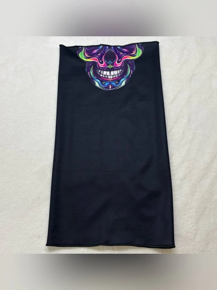 Neon Skull Face Mask Neck Gaiter Tube Scarf Biker Motorcycle - photo 2