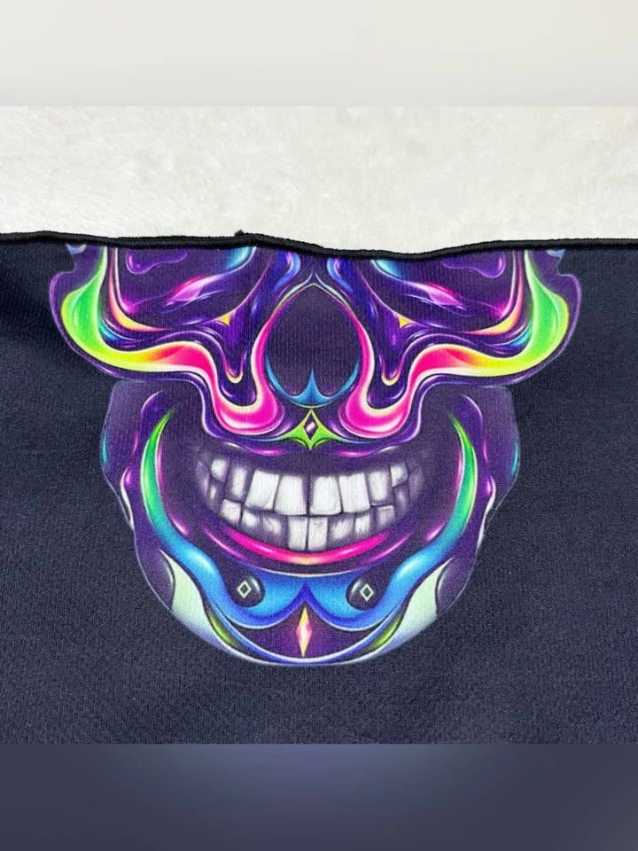 Neon Skull Face Mask Neck Gaiter Tube Scarf Biker Motorcycle - photo 3