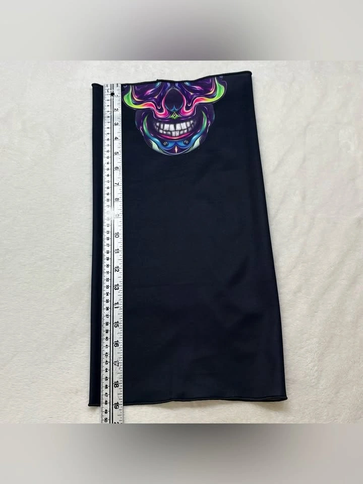 Neon Skull Face Mask Neck Gaiter Tube Scarf Biker Motorcycle - photo 4