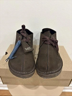 Clarks Originals Desert Trek Mens Dark Brow Suede Boots US 9.5