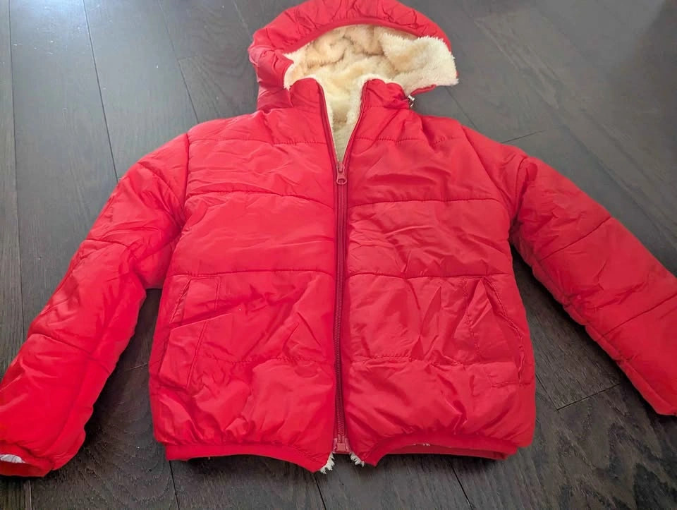 3T - Red Hooded Puffer Jacket