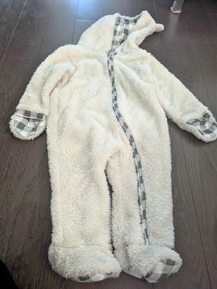 Baby Sherpa Fleece Hooded Bunting Suit 6-12 month