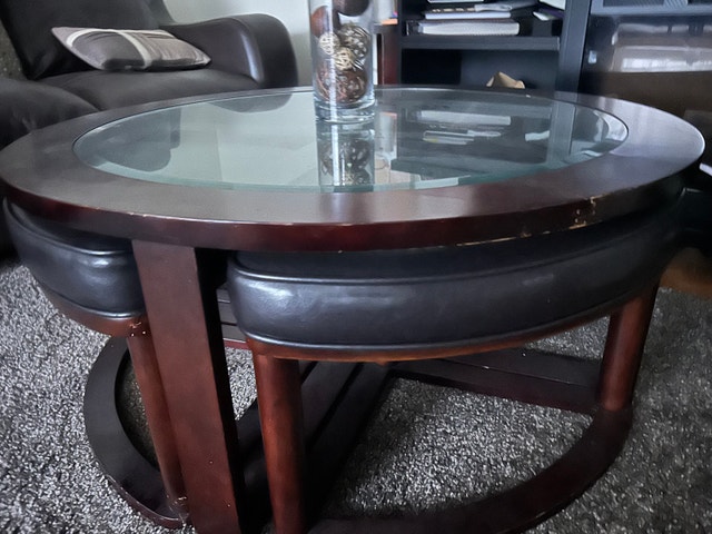 Red Barrel Studio Rigved Glass Top Coffee Table - photo 2