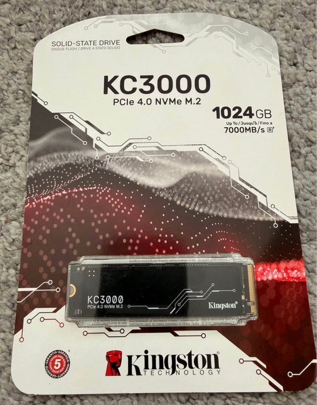 Kingston KC3000 1TB NVMe SSD (PCIe 4.0) - Brand New, Sealed