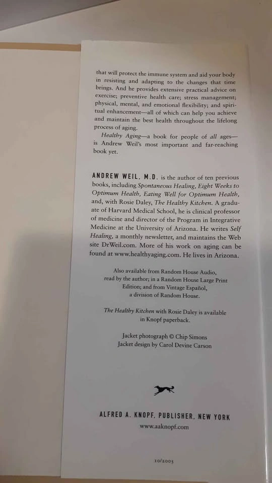 Healthy Aging by Andrew Weil, M.D. Hardcover First Edition - photo 5