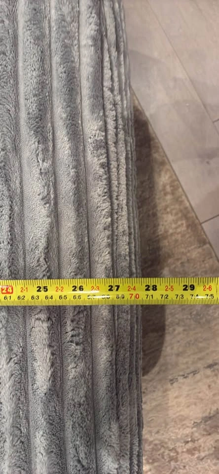 Extremely Comfortable Gray Corduroy Armless Modular Sofa Chair - photo 5
