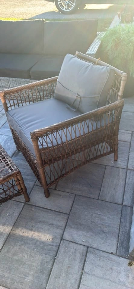 Haplife Wicker Patio Chair with Ottoman - photo 3