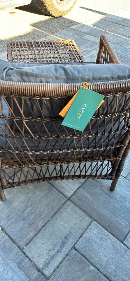 Haplife Wicker Patio Chair with Ottoman - photo 4
