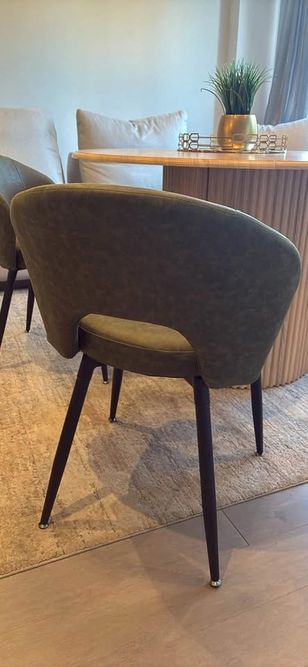 Green Faux Leather Dining Chairs - photo 5