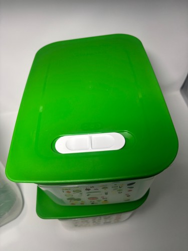 Tupperware FridgeSmart Produce Keeper Set 3 Green Vented - photo 5