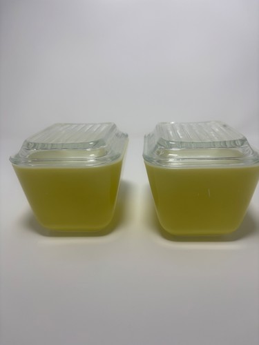 PYREX Verde Yellow 501 B 1 1/2 Cup Refrigerator Dish Set - photo 3