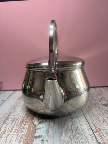 Vintage Lagostina Stainless Steel Tea Kettle Teapot Double Handl - photo 2