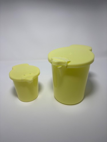 Vintage Tupperware Yellow Creamer & Sugar Bowl Set