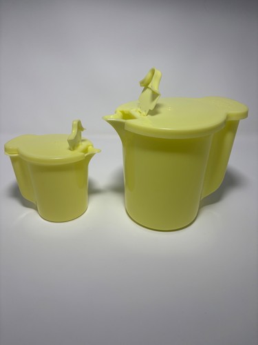 Vintage Tupperware Yellow Creamer & Sugar Bowl Set - photo 2