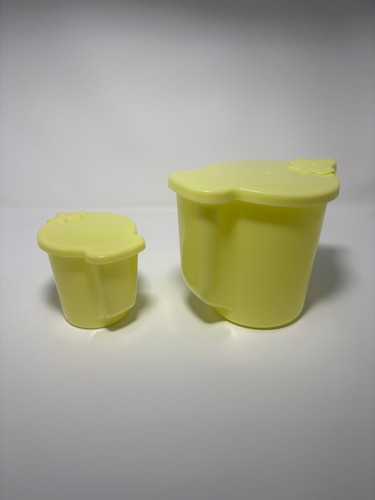 Vintage Tupperware Yellow Creamer & Sugar Bowl Set - photo 3