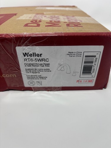 Pfister Weller RT6-5WRC 2-Handle Roman Tub Trim Kit Chrome - photo 4