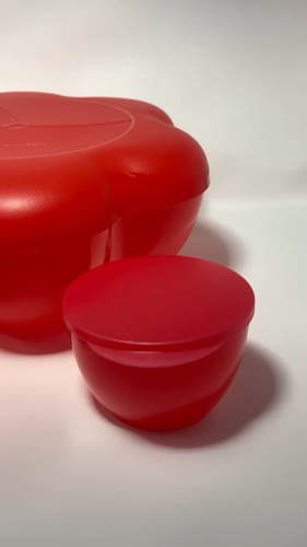NEW Tupperware Chip N Dip 6 Pc Set Red 4624A 4625A 4626A - photo 2