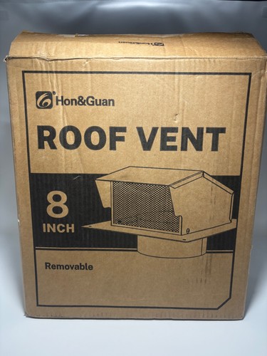 HON&GUAN 8 IN BLACK GALVANIZED STEEL EXHAUST ROOF VENT CAP - photo 2