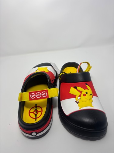 Pokemon Pikachu Ground Up Clogs Kids Shoes Size 2&5 NEW