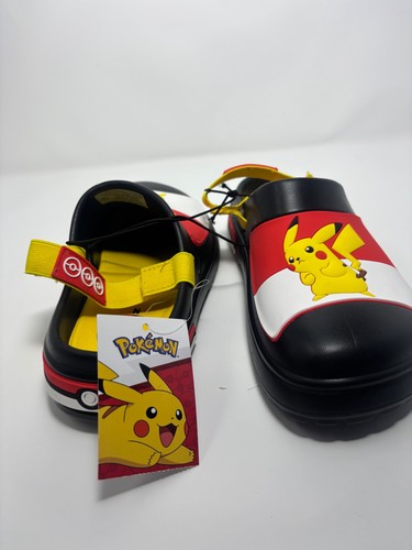 Pokemon Pikachu Ground Up Clogs Kids Shoes Size 2&5 NEW - photo 3
