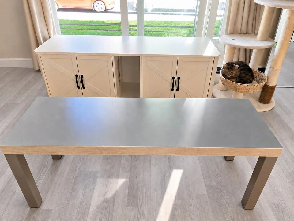 Modern Grey and Wood Coffee Table