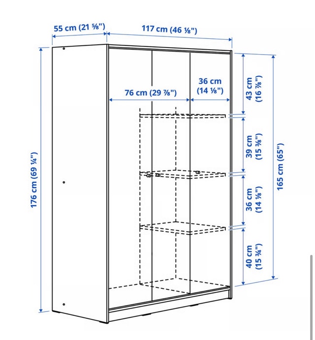 IKEA 3-Door Wardrobe – White – $200 - photo 3