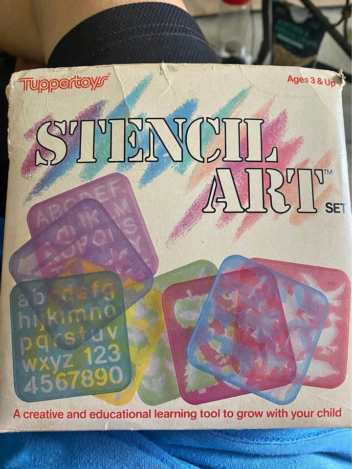 Vintage Stencil Art set by Tuppertoys, age 3 and up