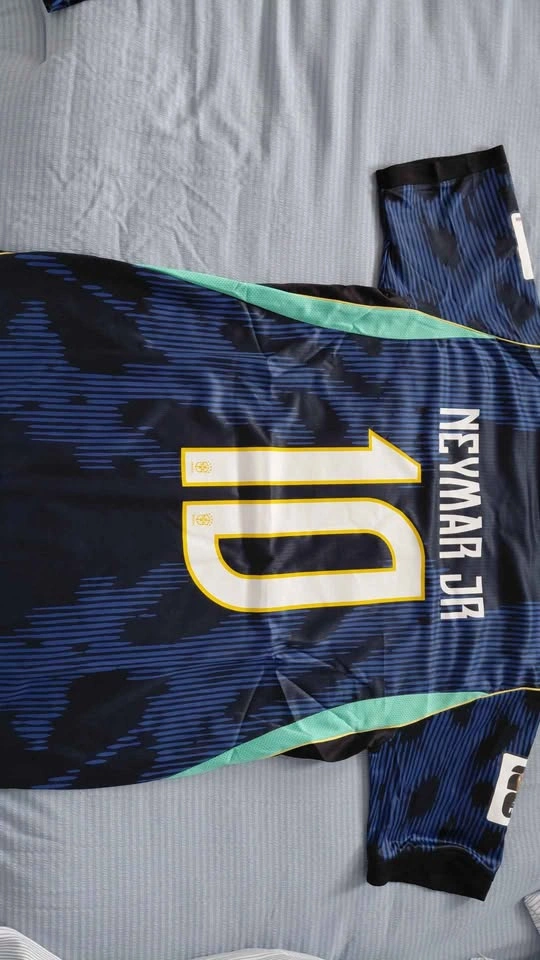 Blue Brazil Neymar Jr #10 Soccer Jersey - photo 2
