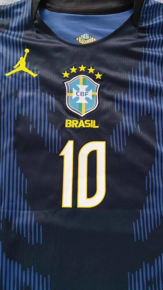 Blue Brazil Neymar Jr #10 Soccer Jersey - photo 4