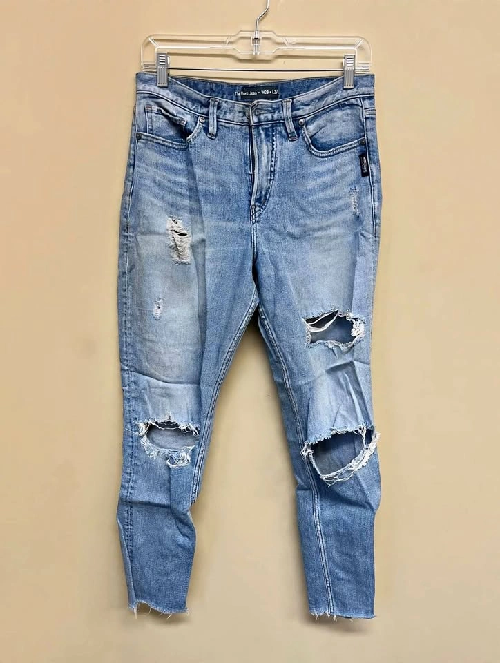 Silver Jeans Co. Mom Jeans – W28 L27 – Distressed High Rise