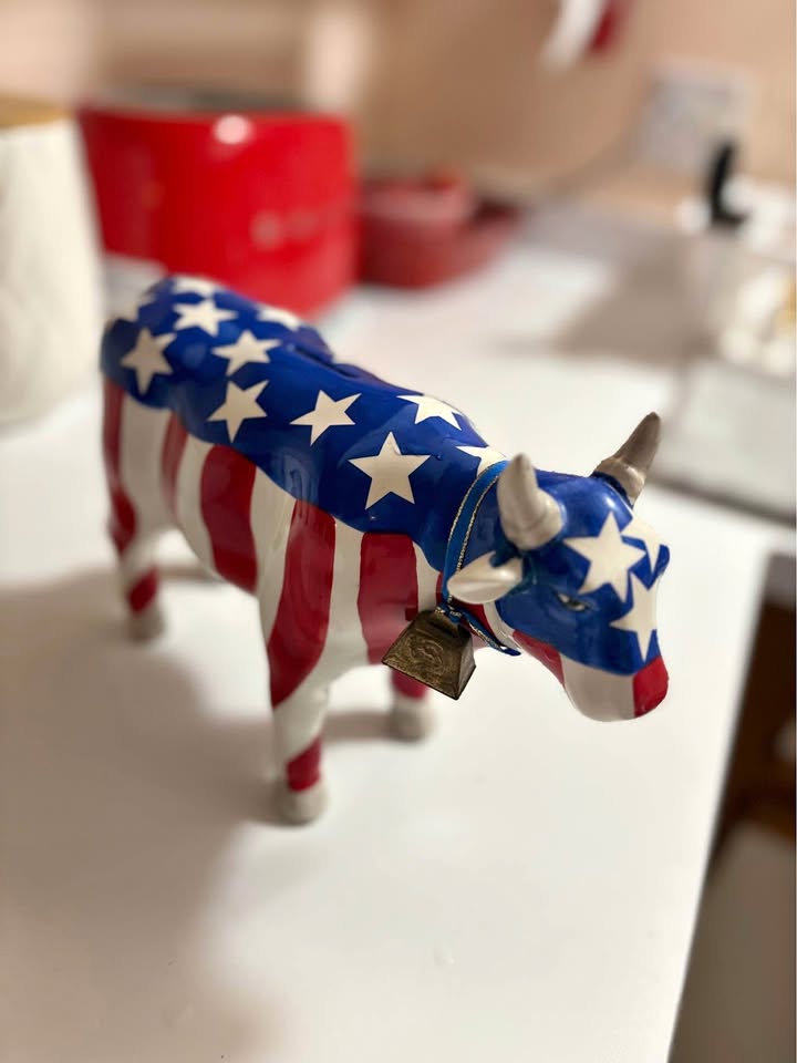 Piggy bank - Patriotic Cow/Bull