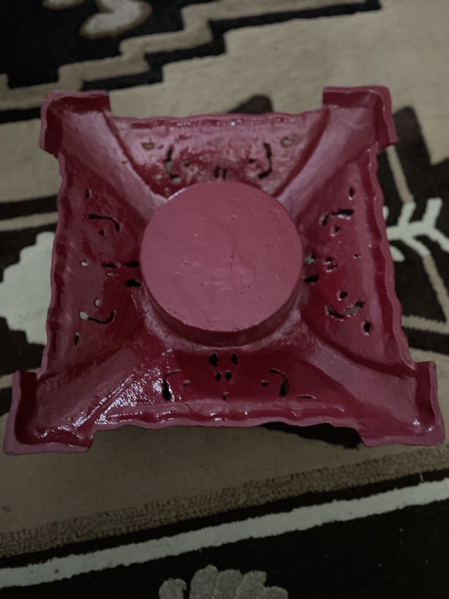 CHRISTMAS TREE STAND VINTAGE SOLID METAL - photo 2