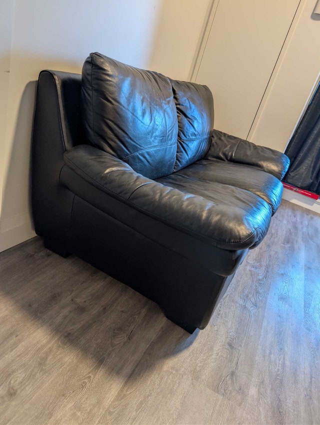 leather loveseat - photo 3