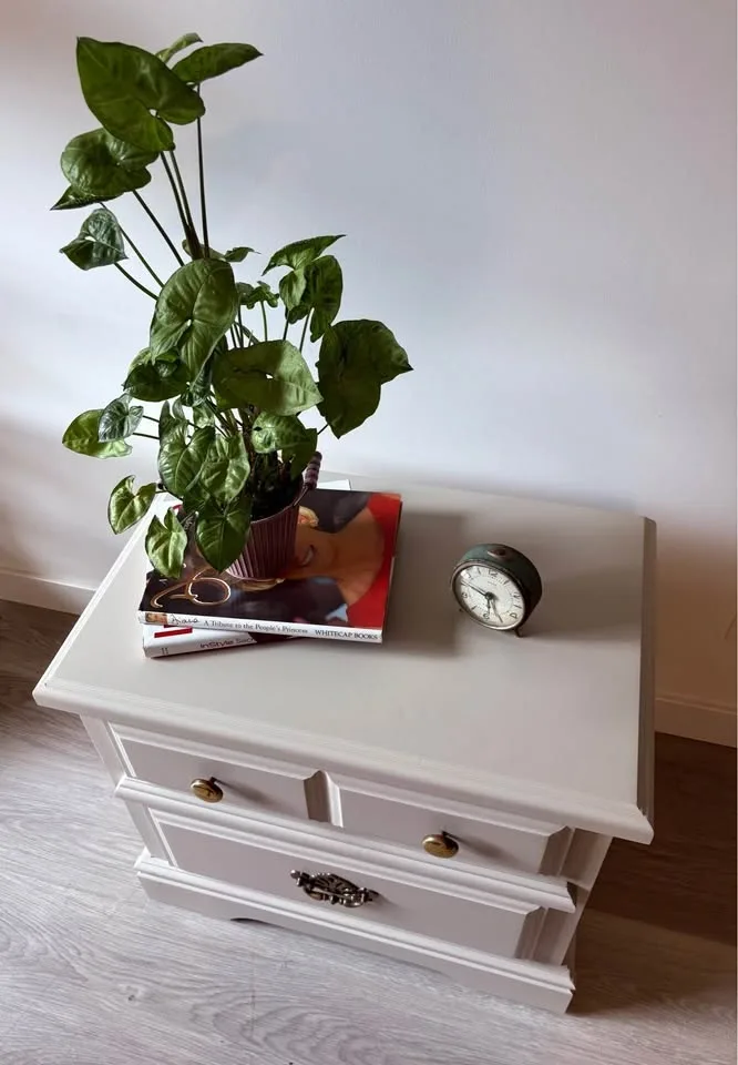 Refinished Vintage Solid Wood Nightstand - photo 2