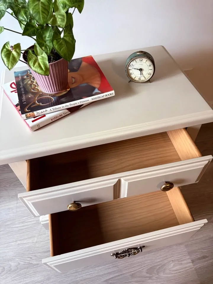 Refinished Vintage Solid Wood Nightstand - photo 4