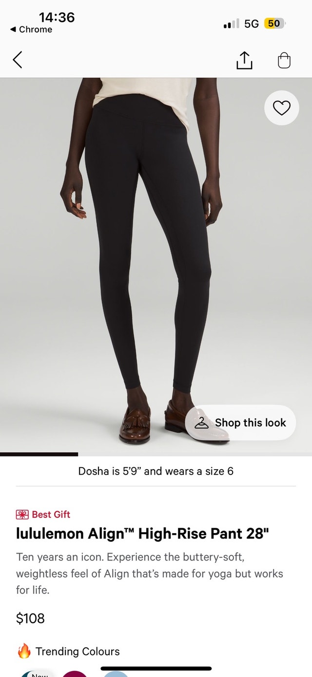 Lululemon align leggings, sz 4 - photo 5