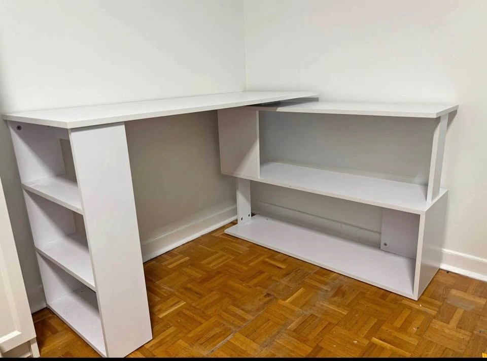 HOMCOM 47" L-Shaped 360 Reversible Computer Desk - photo 4