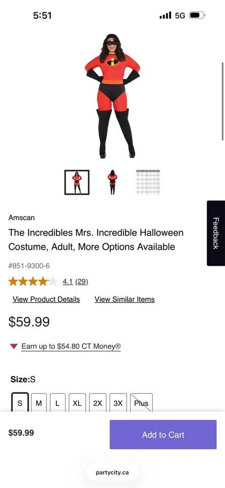 Adult The Incredibles Mrs. Incredible Halloween Costume, Small 2 - photo 2
