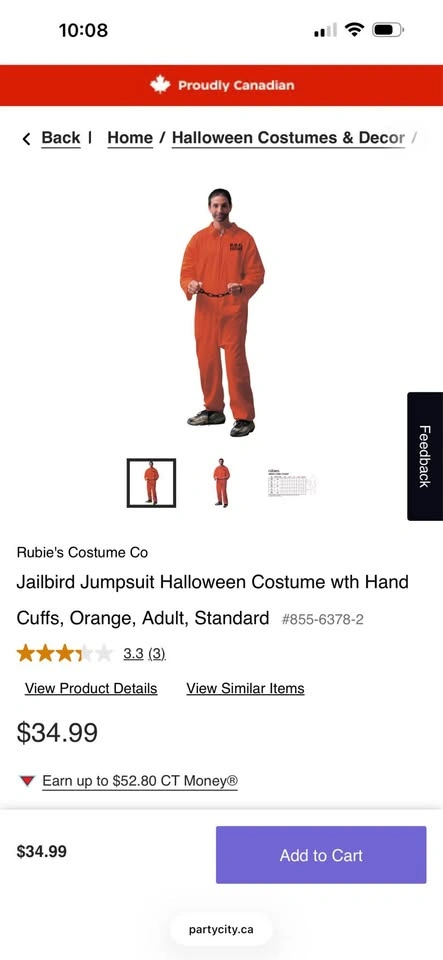 Adult Jailbird Jumpsuit Halloween Costume one size - photo 2