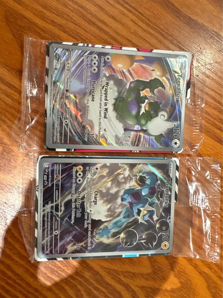 Pokémon Tornadus SVP 210 & Thundurus SVP 209 Sealed Promo Cards